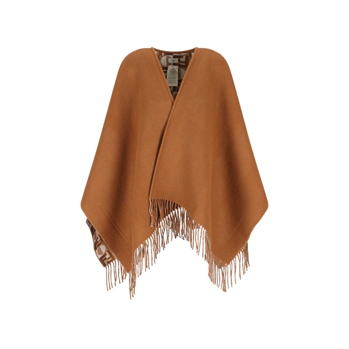 ◆당일◆25FW 울 캐시미어 리버시블 케이프 카멜 FXX808 AYKT F0X2L