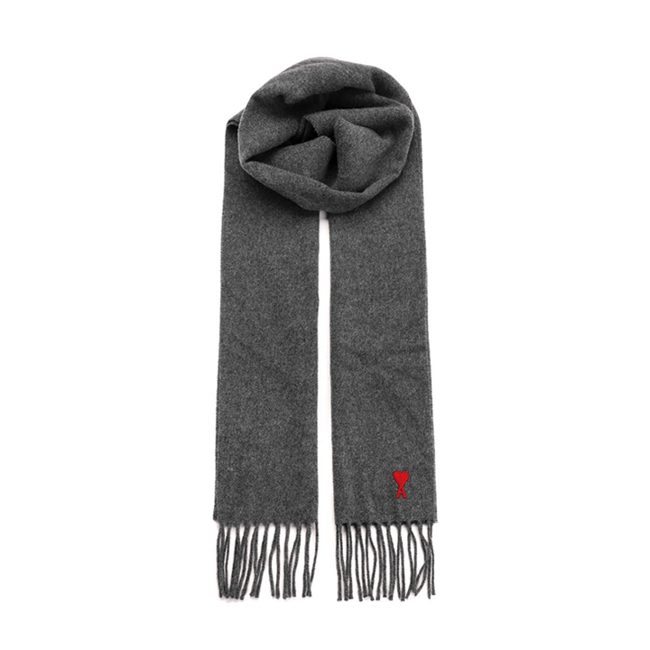 ◆당일◆25FW 하트 로고 울 머플러 다크그레이 BFUSF405 334 061