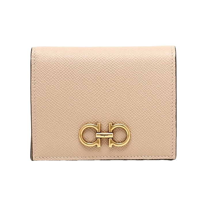 ◆당일◆26SS 금장 더블 간치니 컴팩트 반지갑 베이지 22-D780 0752759