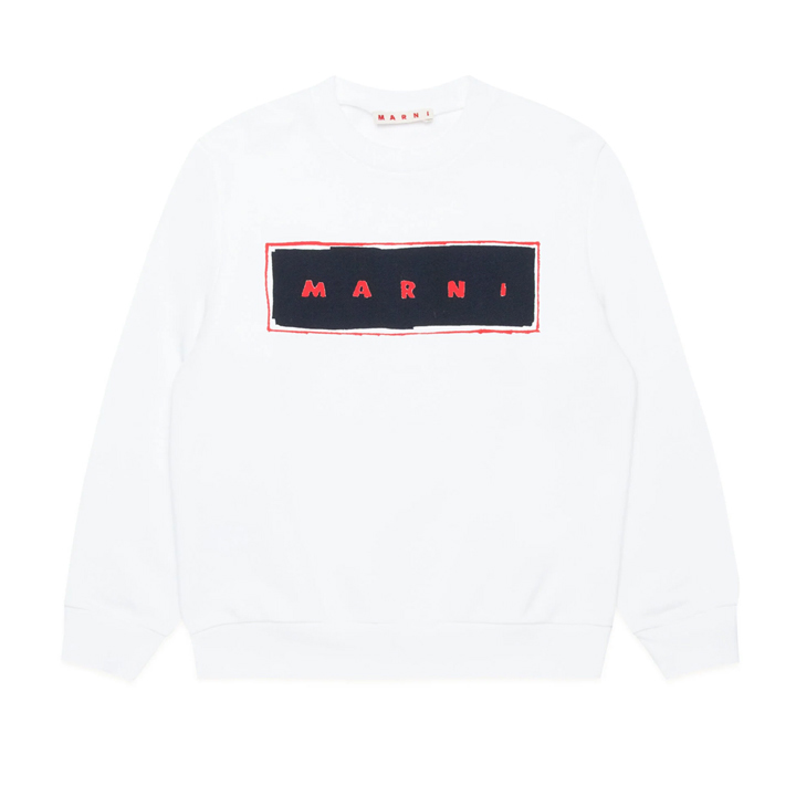 ◆키즈◆24FW 여성 로고 프린트 맨투맨 화이트 M01223 M00NF 0M110