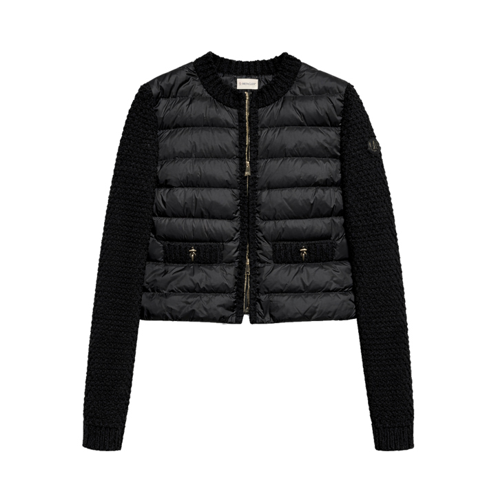 ◆당일◆26SS 로고 패치 믹스 패딩자켓 블랙 9B000 29 M9300 999