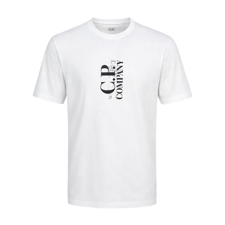 ◆당일◆26SS 버티컬 로고 프린트 반팔 티셔츠 화이트 20CMTS084A 005100W 103