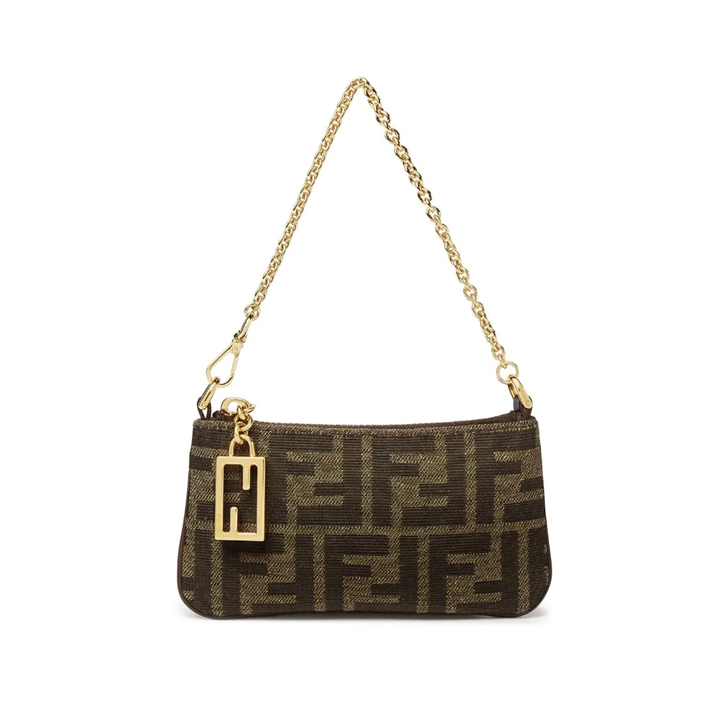 ◆당일◆26SS 미니 바게트 체인 파우치백 브라운 8M0535 A98P F1GL7