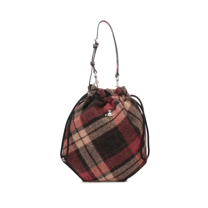 ◆당일◆26SS 드로스트링 체크 파우치백 멀티 57010006U W018D H201