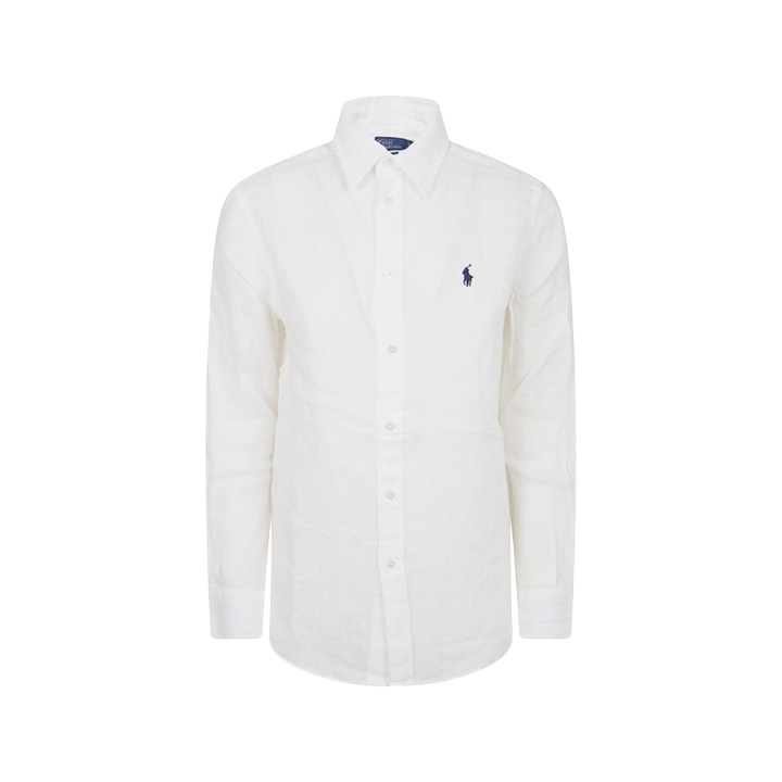 ◆당일◆26SS 포니 자수 클래식핏 린넨 셔츠 화이트 211970730 518