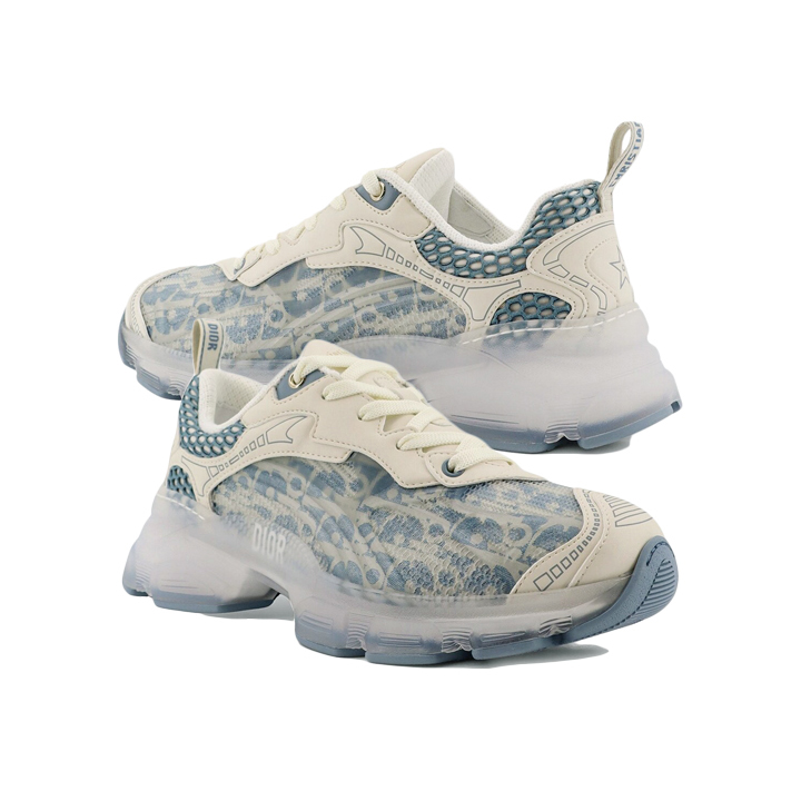 ◆당일◆25FW 디올 바이브 오블리크 스니커즈 화이트/블루 KCK365OBU 94W