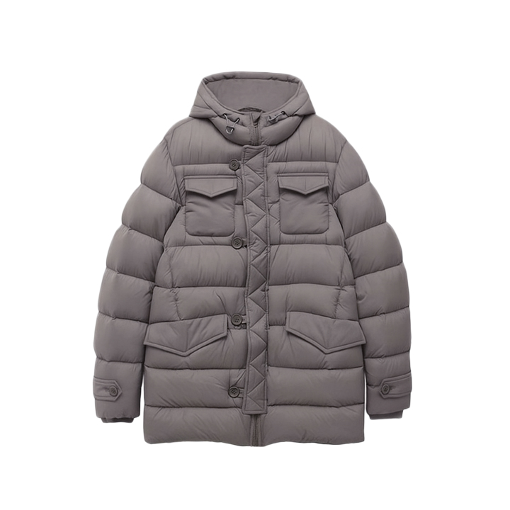 ◆당일◆25FW 레스키모 LESKIMO 후드 패딩자켓 그레이 PI004ULE 12456Z 9406