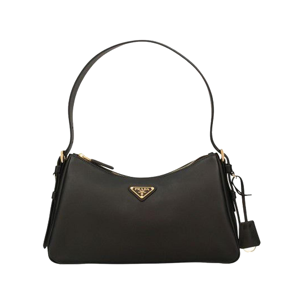 26SS 삼각 로고 에메 미디움 가죽 숄더백 블랙 1BC229 2CYS F0002