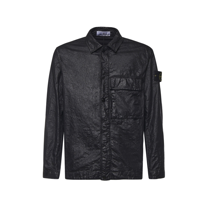 ◆당일◆26SS 와펜 패치 포켓 가먼트다이 링클 셔츠자켓 블랙 L1S15 1200003 S0069 V0029