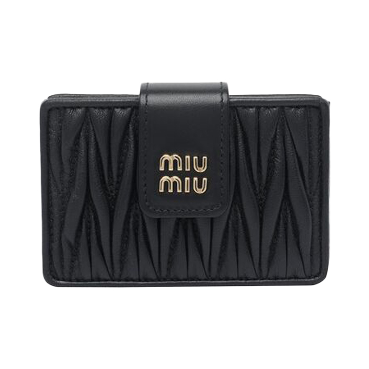 ◆당일◆26SS 마틀라세 금장로고 5포켓 카드지갑 블랙 5MC280 AFPP F0002