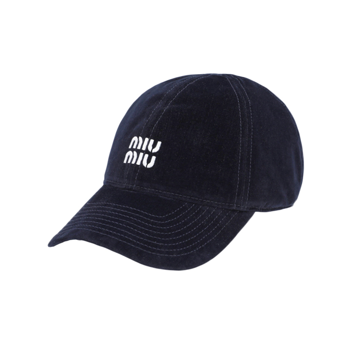 ◆당일◆26SS 로고 자수 벨벳 베이스 볼캡 네이비 5HC369 2CUA F0Q10