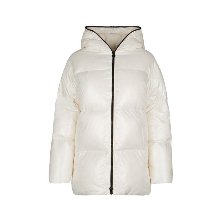 ◆당일◆25FW 칼리아 CALLIA 로고 패치 후드 패딩 자켓 화이트 VDDJ95936K0001 WHS