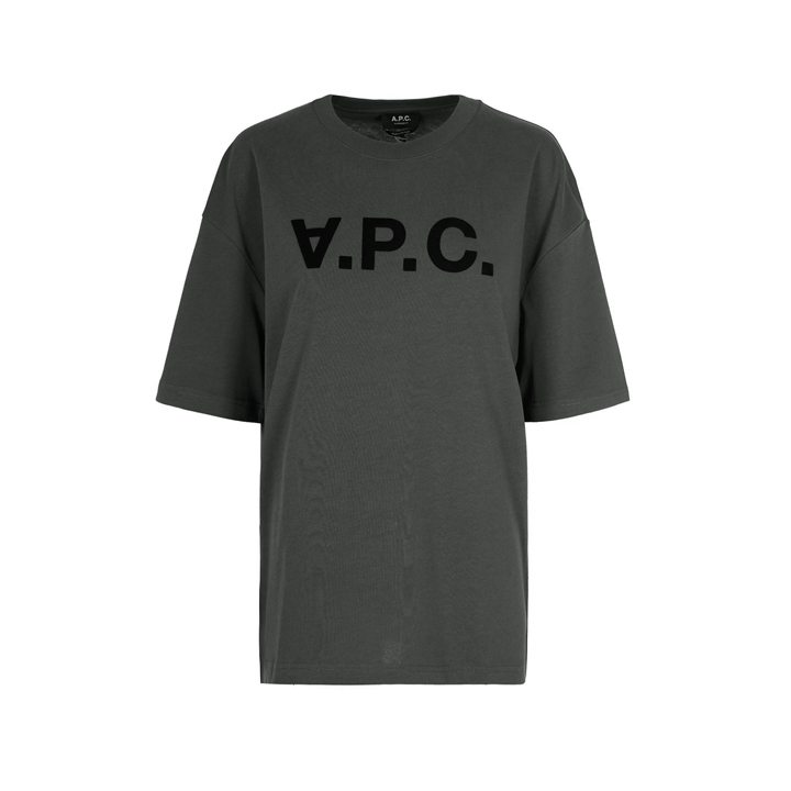 ◆당일◆26SS VPC 벨벳 로고 앰플 티셔츠 워시드블랙 COHLR M26385 LZA