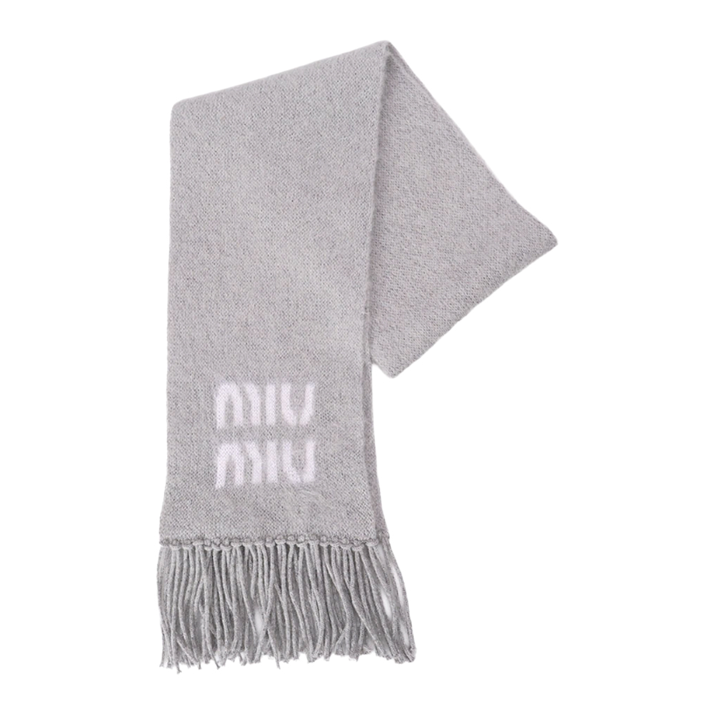 ◆당일◆25FW 로고 프린트 모헤어 머플러 그레이 5FS062 2CQD F0031