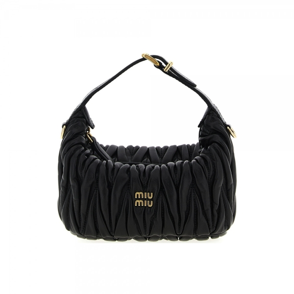 26SS 마틀라세 금장 로고 호보백 블랙 5NE026 AFPP F0002