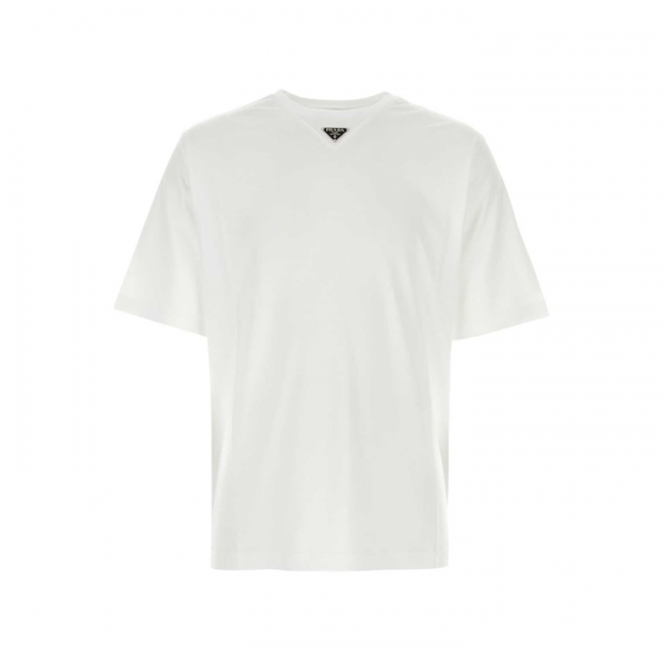 ◆당일◆26SS 삼각 로고 오버핏 티셔츠 화이트 UJN861 240 F0009