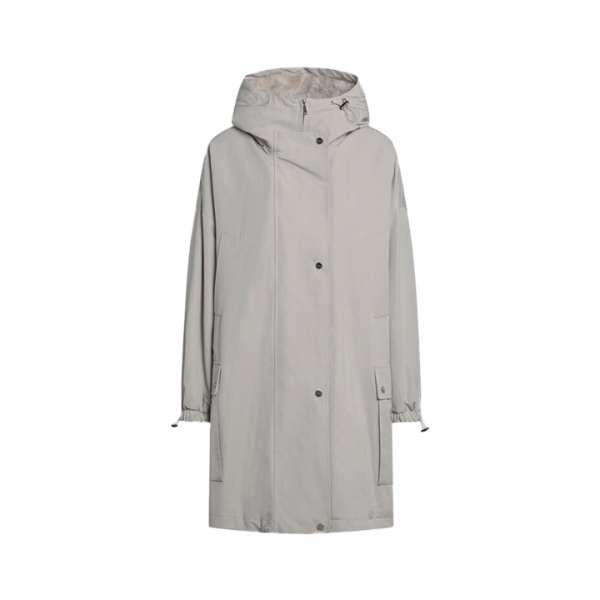 ◆당일◆25FW 가일 GAIL 퍼 시어링 후드 미들 패딩자켓 그레이 2526026012 001