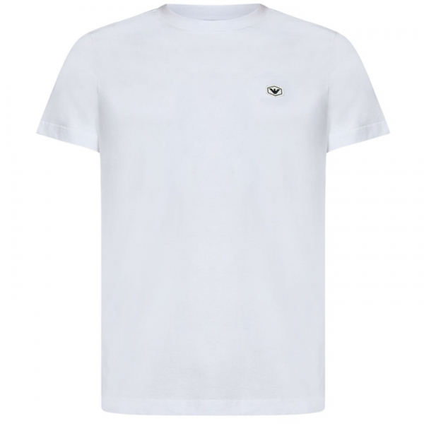 ◆당일◆24SS 루버 로고 패치 티셔츠 화이트 8N1TQ6 1JRGZ 0100