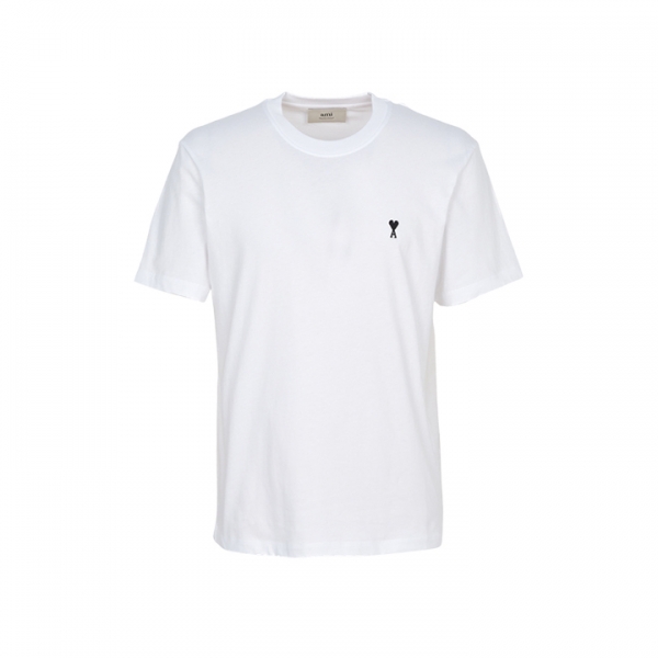 ◆당일◆26SS 블랙 하트 로고 자수 티셔츠 화이트 HTS346 724 100