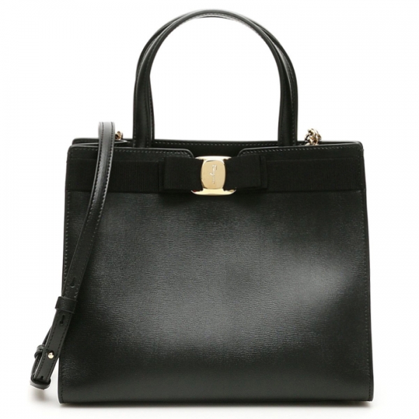 ◆당일◆25FW 뉴 바라 보우 미디움 토트&크로스백 블랙 21-I290 0734058