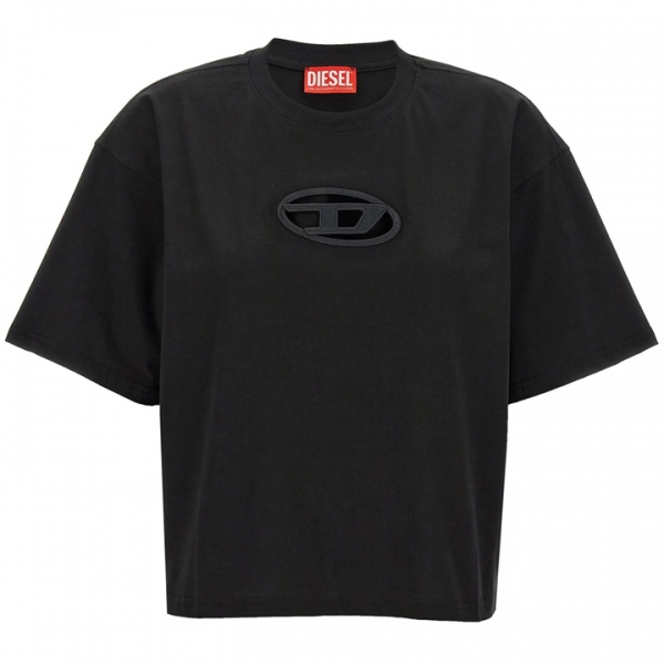 ◆당일◆25SS T-BUXT-CROP-OD 로고 티셔츠 블랙 A15096 0NIAX 9XX