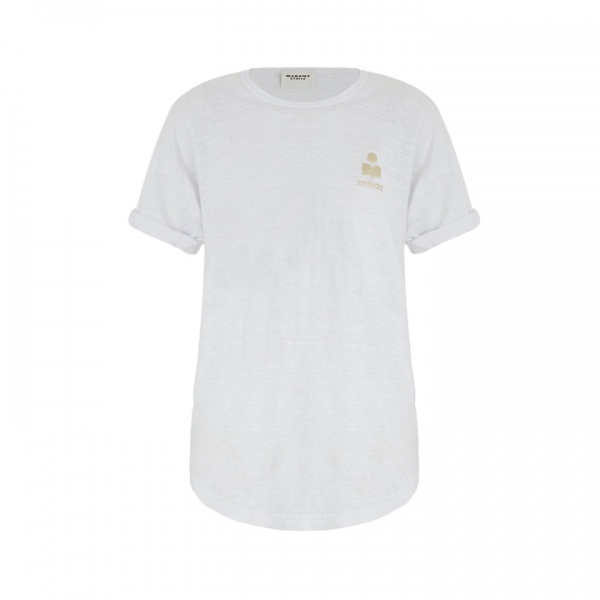 ◆당일◆26SS 콜디아 KOLDIA 로고 린넨 티셔츠 화이트/라이트골드 TS0315FB A1N10E WHLG