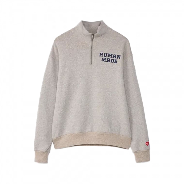 26SS 로고 프린트 하프 집업 맨투맨 그레이 HM30CS010 GREY