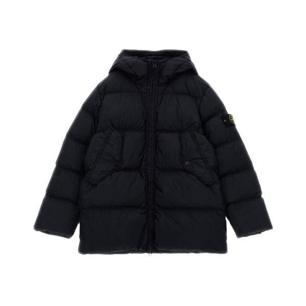 ◆키즈◆여성 와펜 패치 크링클랩스 후드 패딩 자켓 블랙 K2S16 4100004 S0A23 V0029