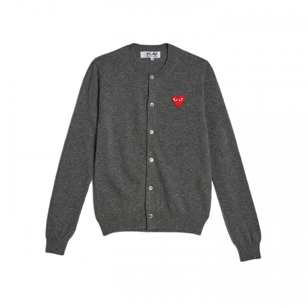 ◆당일◆26SS 레드 와펜 브이넥 가디건 그레이 AX-N007-051-3