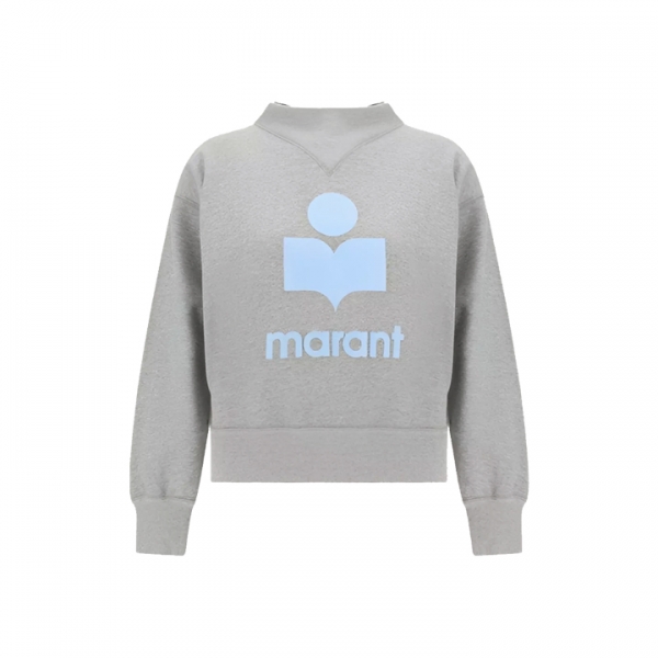 ◆당일◆26SS 모비 MOBY 벨벳 로고 맨투맨 그레이/아이스블루 SW0003FA A1M07E GYIB