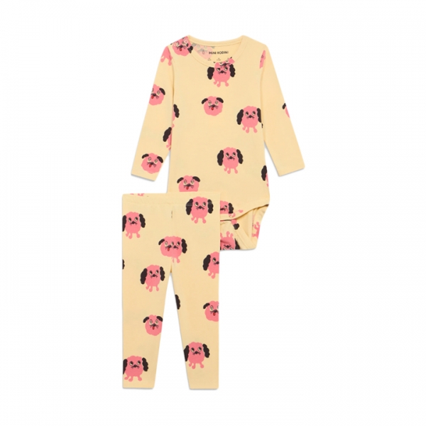 ◆키즈◆키즈 도그 패턴 홈 셋업 옐로우 26140104 23