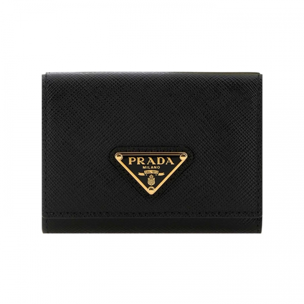 ◆당일◆25FW 사피아노 삼각로고 반지갑 블랙 1MH042 QHH F0002