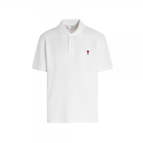 하트 스몰 로고 카라 티셔츠 화이트 BFHPL001 760 100