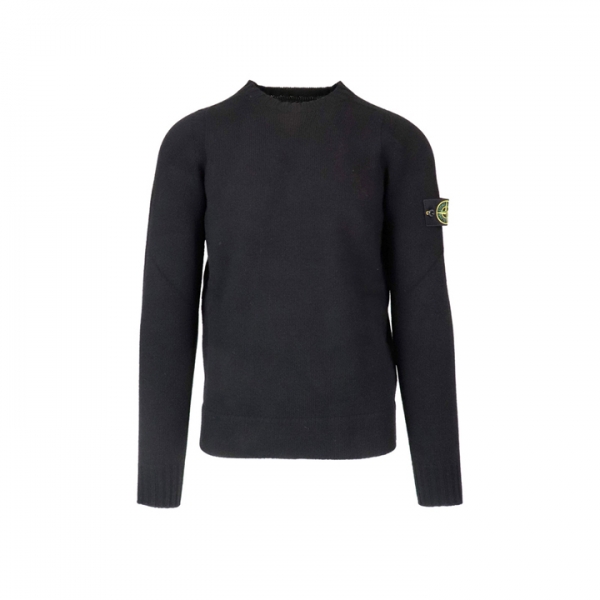 ◆15주년◆와펜 패치 나그랑 울 니트 블랙 7315505A3 V0029