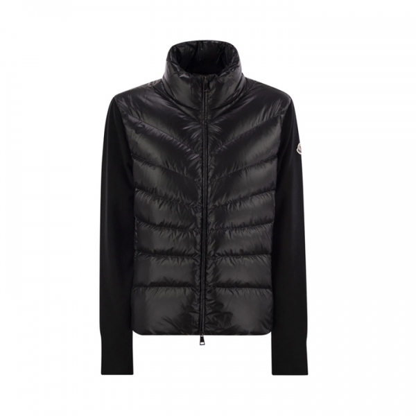◆당일◆25FW 로고 패치 니트 믹스 패딩 자켓 블랙 9B000 24 M1131 999