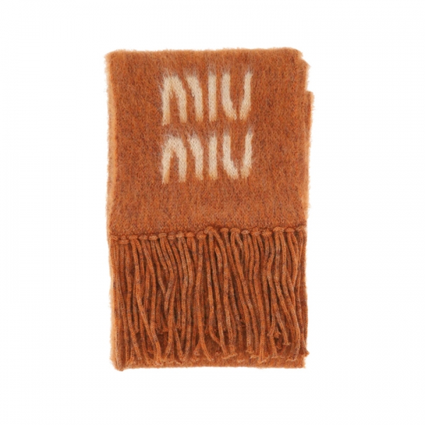 ◆당일◆25FW 로고 프린트 모헤어 머플러 러스트 5FS062 2CQD F0033