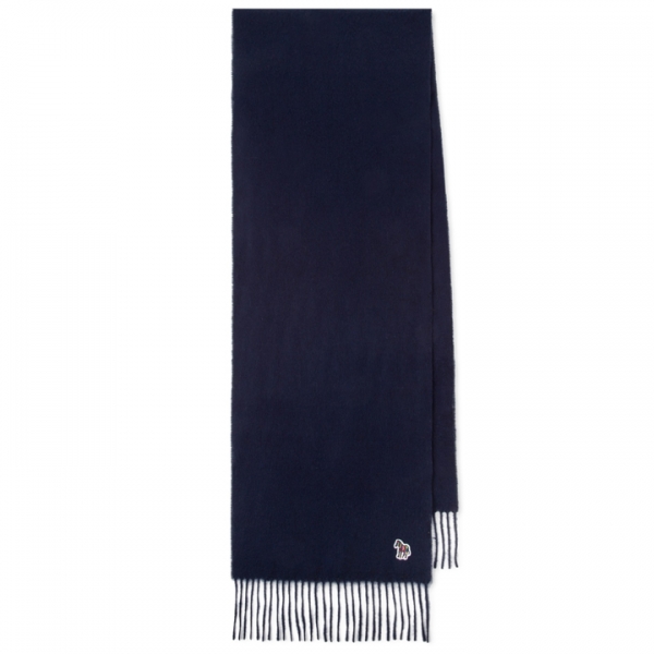 ◆당일◆25SS 지브라 로고 패치 울 머플러 네이비 M2A 150K JZEBRA 47
