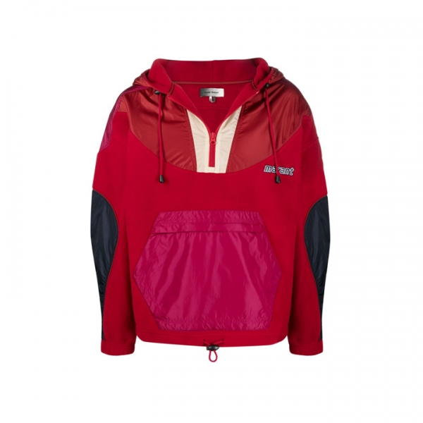◆15주년◆맨시 MANTSYH 컬러블록 기모 아노락 자켓 레드 MA1063 21A010H 70RD