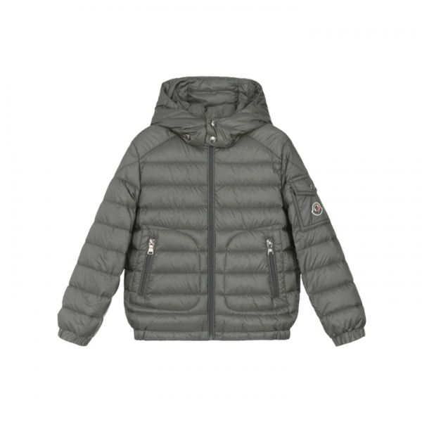 ◆키즈◆여성 라우로스 LAUROS 로고 패치 암 포켓 패딩자켓 그레이 1A000 36 597YF 905
