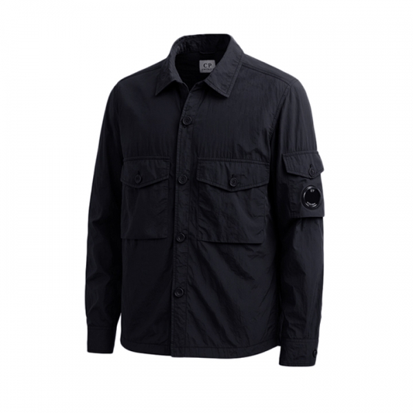 ◆당일◆25FW 렌즈 와펜 크롬 R 오버 셔츠자켓 네이비 19CMOS087A 005904G 888