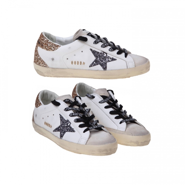 ◆당일◆26SS 여성 글리터 슈퍼스타 스니커즈 화이트/골드탭 GWF00102 F005358 82532