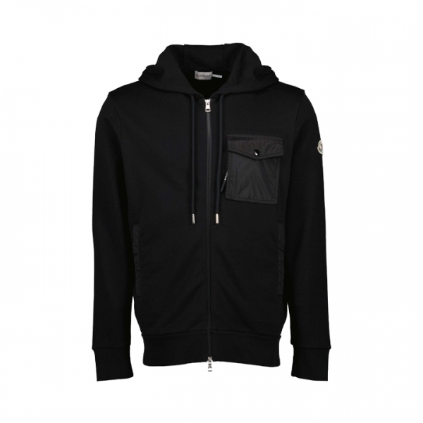 ◆당일◆25FW 로고 패치 원 포켓 후드집업 블랙 8G000 72 89A8F 999