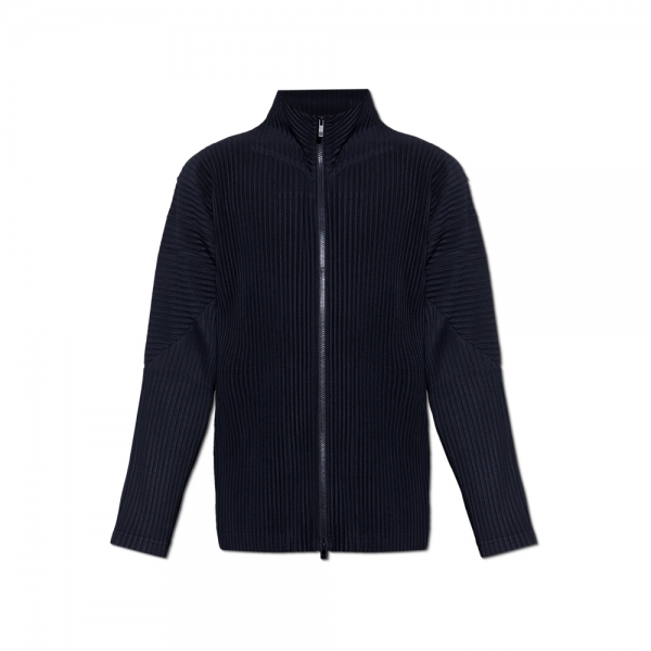 26SS 옴므플리세 하이칼라 플리츠 집업 자켓 네이비 HP66 JL540 75