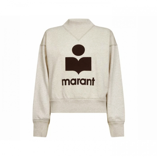 ◆당일◆26SS 모비 MOBY 벨벳 로고 맨투맨 에쿠르/브라운 SW0003FA A1M07E ECBW