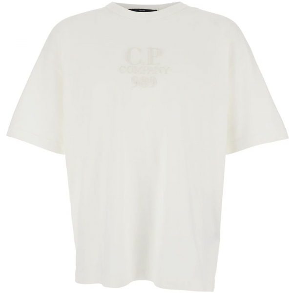 ◆당일◆25SS 로고 자수 티셔츠 화이트 18CMTS284A 005697G 103