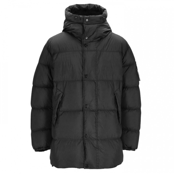 ◆당일◆25FW 와펜 가먼트다이 크링클랩스 후드 패딩자켓 블랙 K2S15 4100012 S0A23 V0029