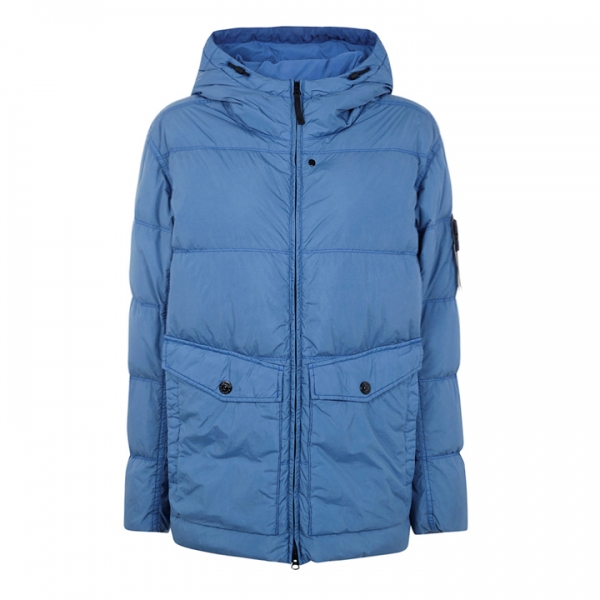 ◆당일◆25FW 가먼트다이 크링클랩스 후드 패딩자켓 스틸블루 K2S15 4100011 S0A23 V002B
