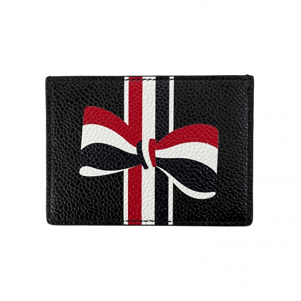 ◆당일◆26SS 페일그레인 삼선 리본 카드지갑 블랙 UAW080A 00198 001