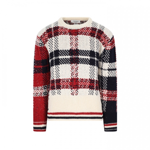 ◆당일◆24FW 체크 자카드 울 모헤어 니트 멀티컬러 MKA410F Y1506 960