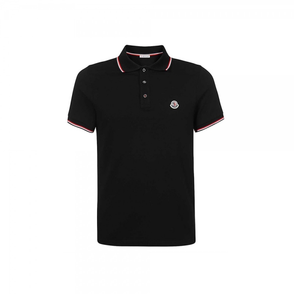 26SS 로고 패치 삼선 PK 티셔츠 블랙 8A703 00 84556 999